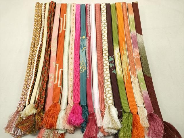 平和屋着物●和装小物 帯締め20本 高麗組 笹浪組 亀甲組 金銀糸 逸品 DAAP5131by
