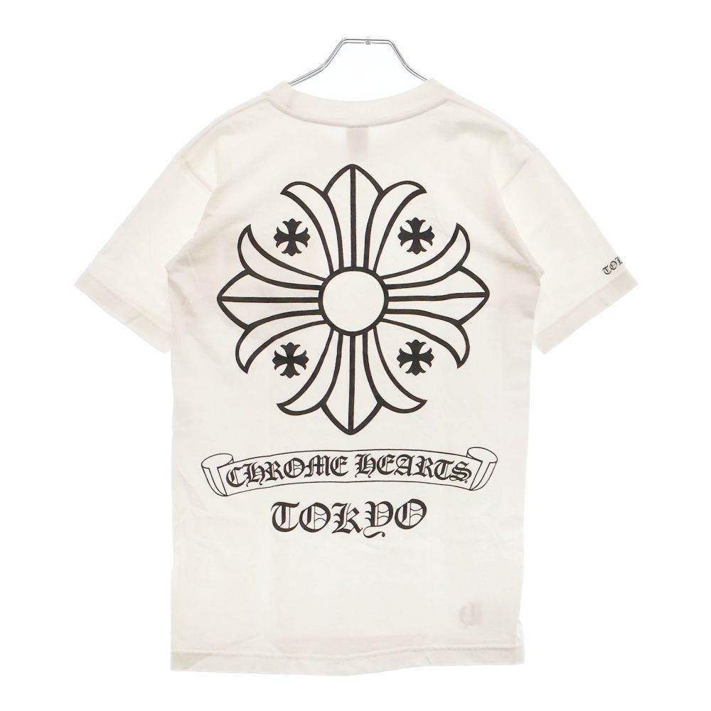 CHROME HEARTS クロムハーツ CH PLS スクロールロゴ バックプリント CHプラス 東京 半袖Tシャツ カットソー ホワイト