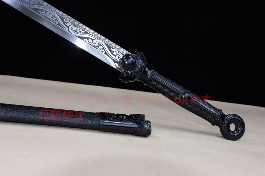 古兵器 武具 刀装具 日本刀 模造刀 墨竜唐刀 横刀 直刀 - メルカリ