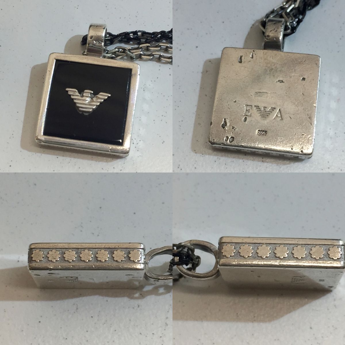 最終値下げ EMPORIO ARMANI エンポリオ アルマー二 スクエア ロゴ 