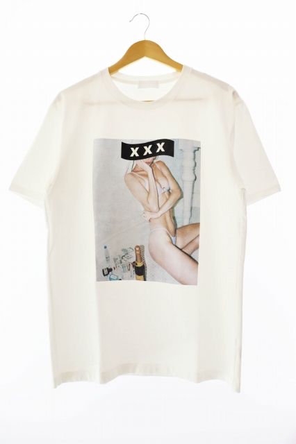 GOD SELECTION XXX ゴッドセレクション トリプルエックス 19SS TEE ロゴ フォト プリント 半袖Tシャツ GX-S19-ST-23 L 白 ホワイト ブランド古着ベクトル 中古 AA 250214
