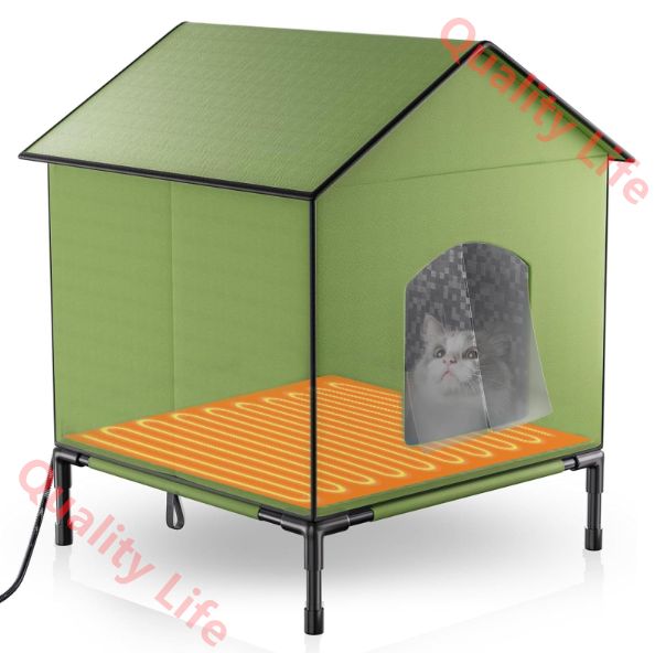 電気加熱ペットハウス 冬の屋外 屋内 野良ペットハウス キャットハウス 防水 防寒 防風 寒さ対策 折りたたみ式 猫の分娩室 電気暖房 猫小屋 野良猫シェルター ペット用品 四季通用