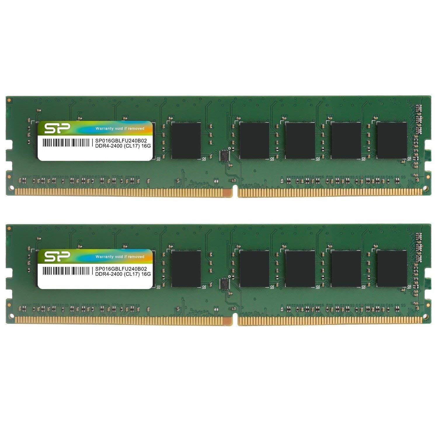 【数量限定】Silicon PowerデスクトップPC用メモリ DDR4-2400(PC4-19200) 16GB×2枚 SP 288Pin 1.2V シリコンパワー CL17 SP032GBLFU240B22