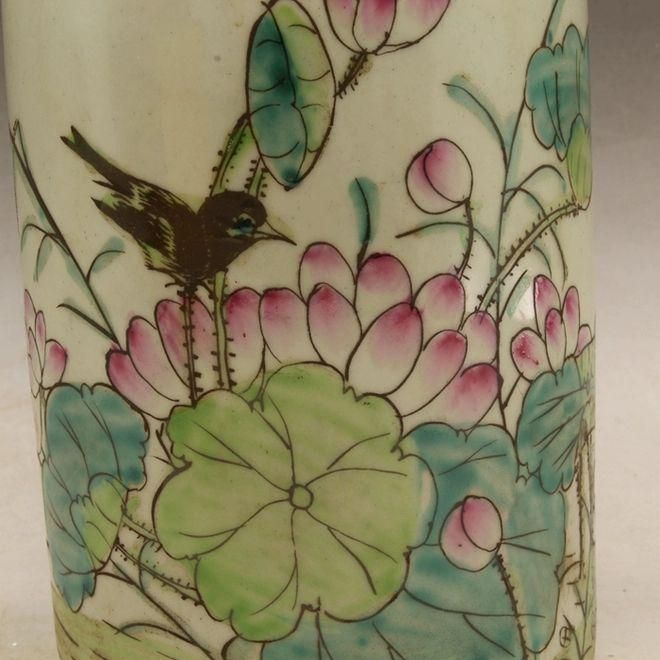清代パステル蒔絵花鳥開窓扁腹尊瓶 景徳鎮 装飾品 現代工芸品美術品 置物 清代パステル蒔絵花鳥開窓扁腹尊瓶 景徳鎮 装飾品 現代工芸品
