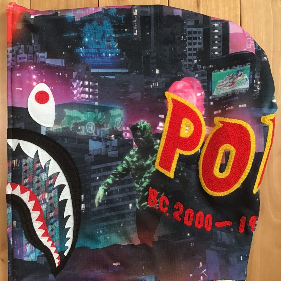 ★XL★ NEON TOKYO シャーク パーカー shark full zip hoodie a bathing ape BAPE エイプ ベイプ  アベイシングエイプ PONR