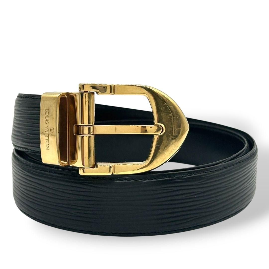 ルイヴィトン ベルト 黒 ブラック エピ サンチュール クラシック PX-2 レザー 本革 ゴールド金具 メンズ VI0946 ブランド