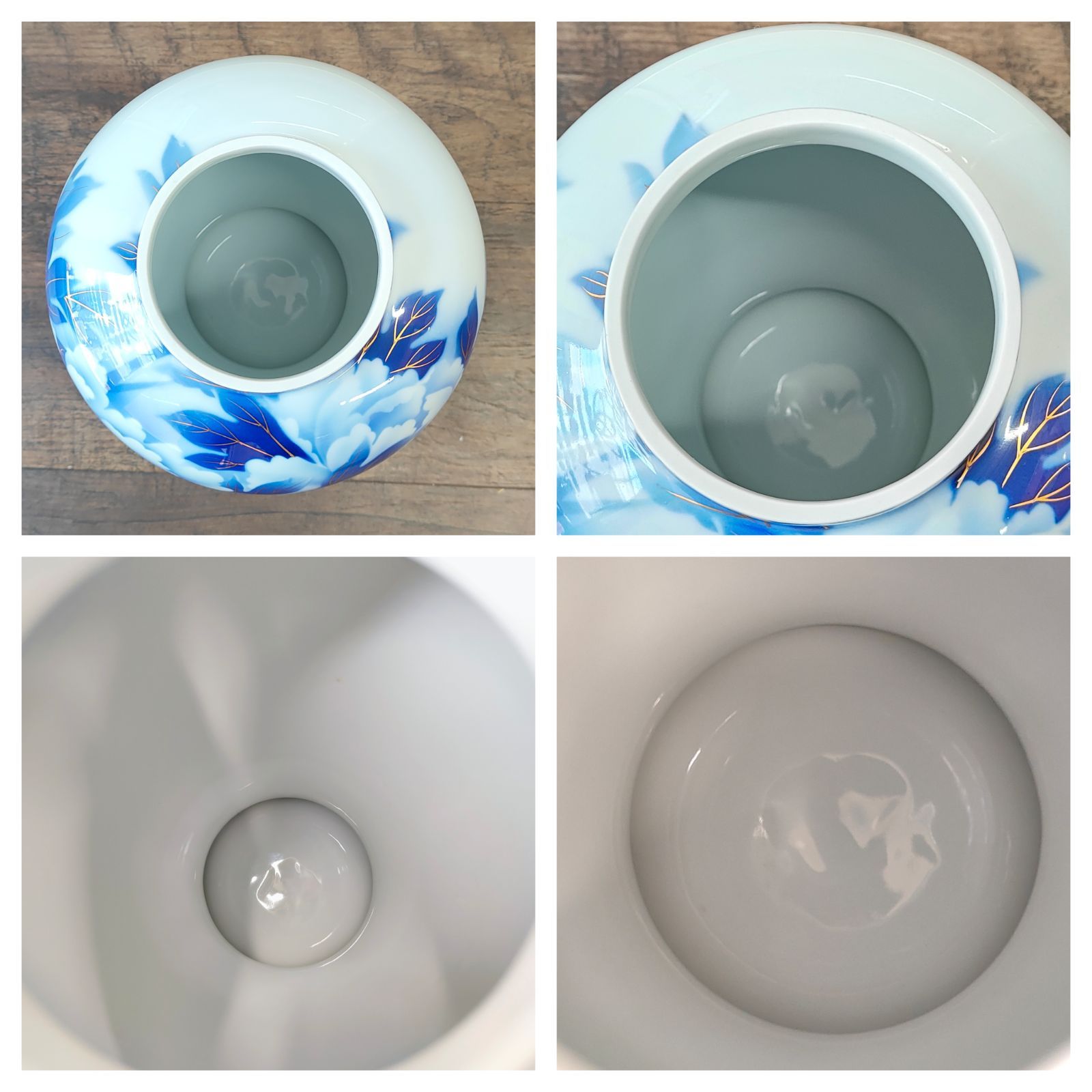 美品】有田焼 ARITA YAKI 深川製磁 FUKAGAWA 牡丹 花瓶 生花 伝統工芸