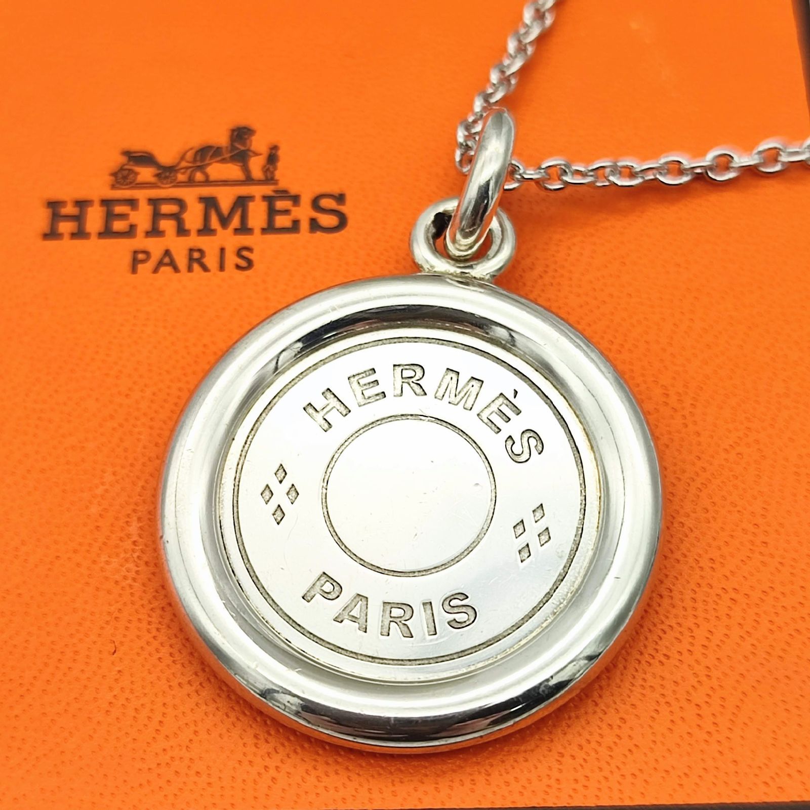 【美品】HERMES　エルメス　セリエネックレス　ラージ　シルバー925