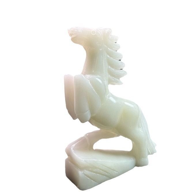 【バカラ】動物 馬 置物 インテリア★美品★幸運/開運 風水・開運インテリア・跳ね馬の置物（立ち馬） Mサイズ