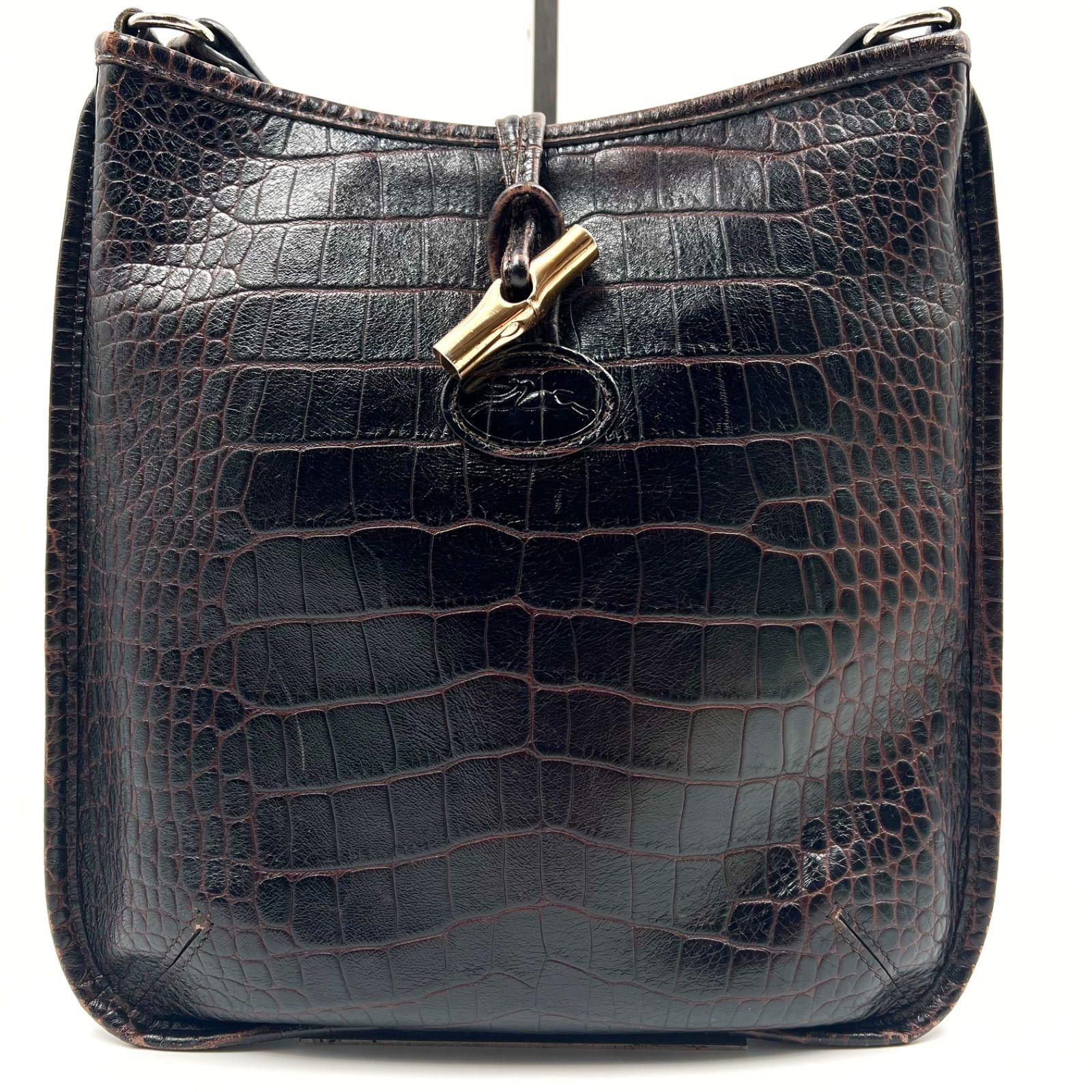 美品✨LONGCHAMP ロンシャン✨ロゾ トートバッグ レザー クロコ型押し