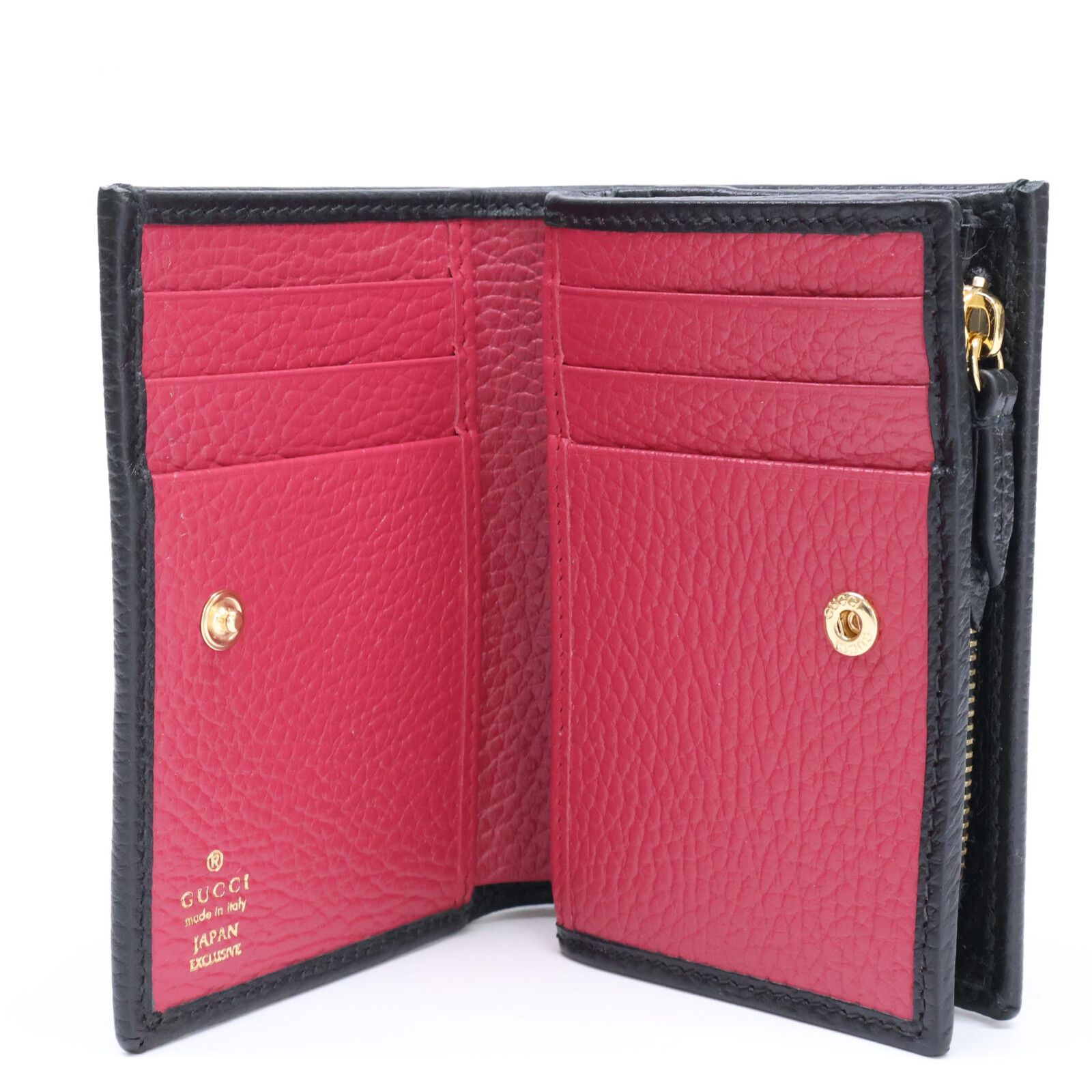 グッチ 772738 レザー ダブルG 二つ折り財布 GUCCI 美品 お買い得 GUCCI グッチ 【新品同様】772738 日本限定 ダブルG 二つ折り