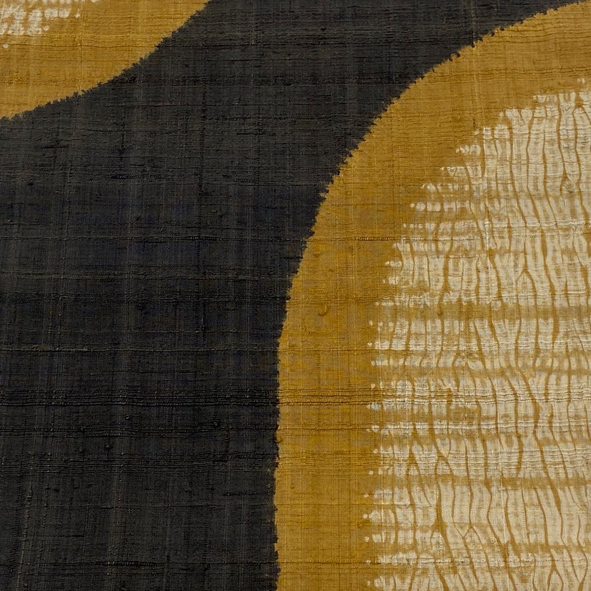 付け帯 秀品 作り帯 幾何学模様 絞り 黄土色 正絹