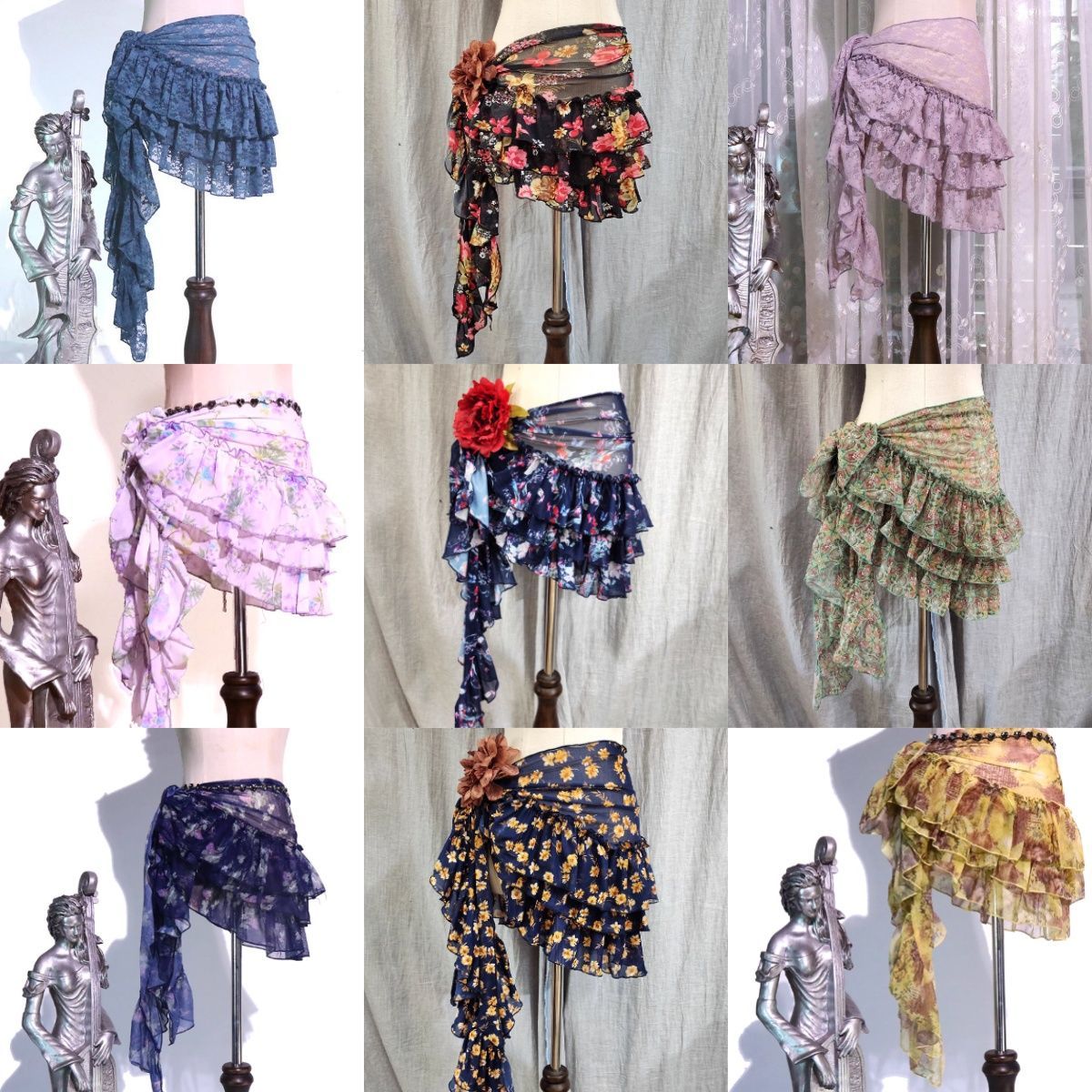 prima boutique 刺繍シフォンフリル社交ダンス衣装 フラメンコドレス prima boutique 刺繍シフォンフリル社交ダンス衣装 フラメンコドレス