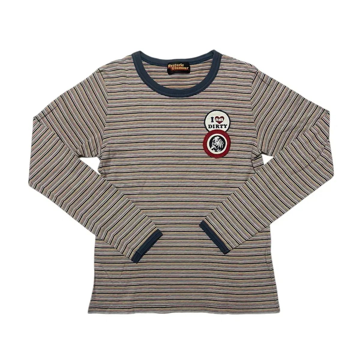 HYSTERIC GLAMOUR ヒステリックグラマー ブルーアーカイブ ブルアカ ヒスgirl ワッペン パッチ POINT リンガーTシャツ 長袖 Tシャツ