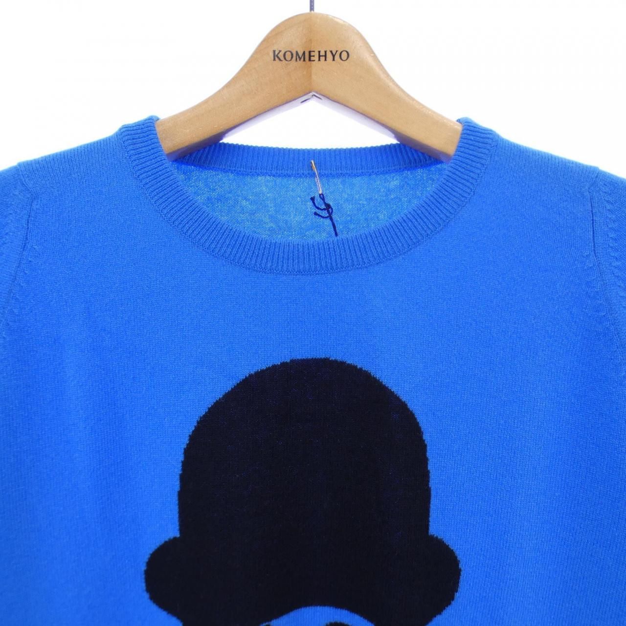 ルシアンペラフィネ　スタッズ　ニット 2017fw-33man-skullknit-grey-