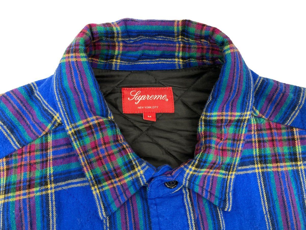 新品未使用Supreme Quilted Plaid Flannel Shirt ジャケット/アウター