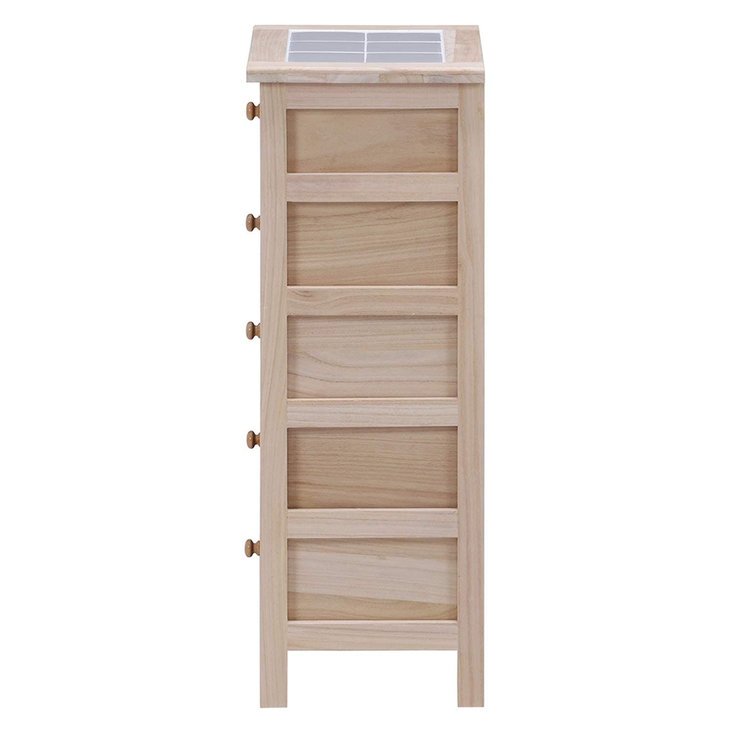 セーター 在庫 シンクエ 完成品 防虫防湿効果 タイル天板 39625 桐製 カラフル 幅40×奥行30×高さ82cm 5段 収納ケース チェスト 不二貿易 アイテム別