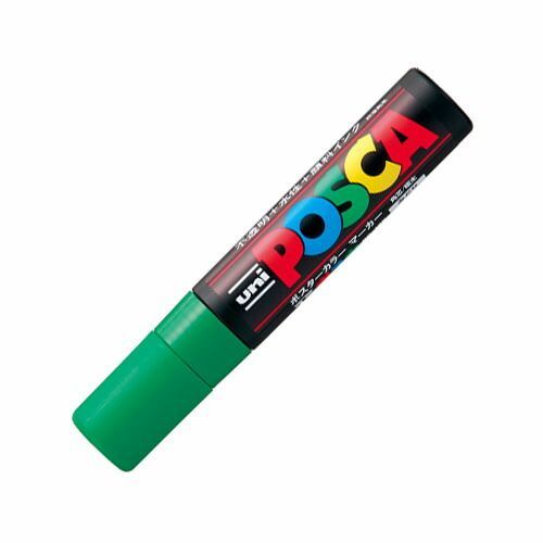 まとめ 三菱鉛筆 水性ペン ポスカ 太 緑 PC17K-6 ×20セット