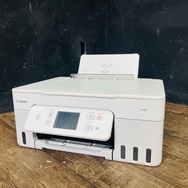 インクジェットプリンター 複合機 Canon キャノン G3390 ホワイト インク残量有 印刷枚数ごくわずか 043037|22172