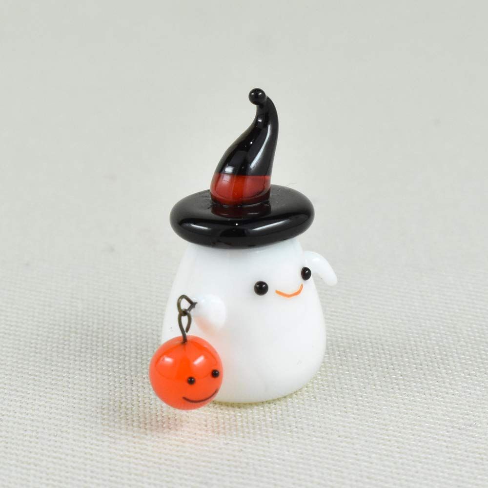 売切注意 ガラス細工 かわいい手作り ハロウィン ランタン フォーカート おばけ CYK1489