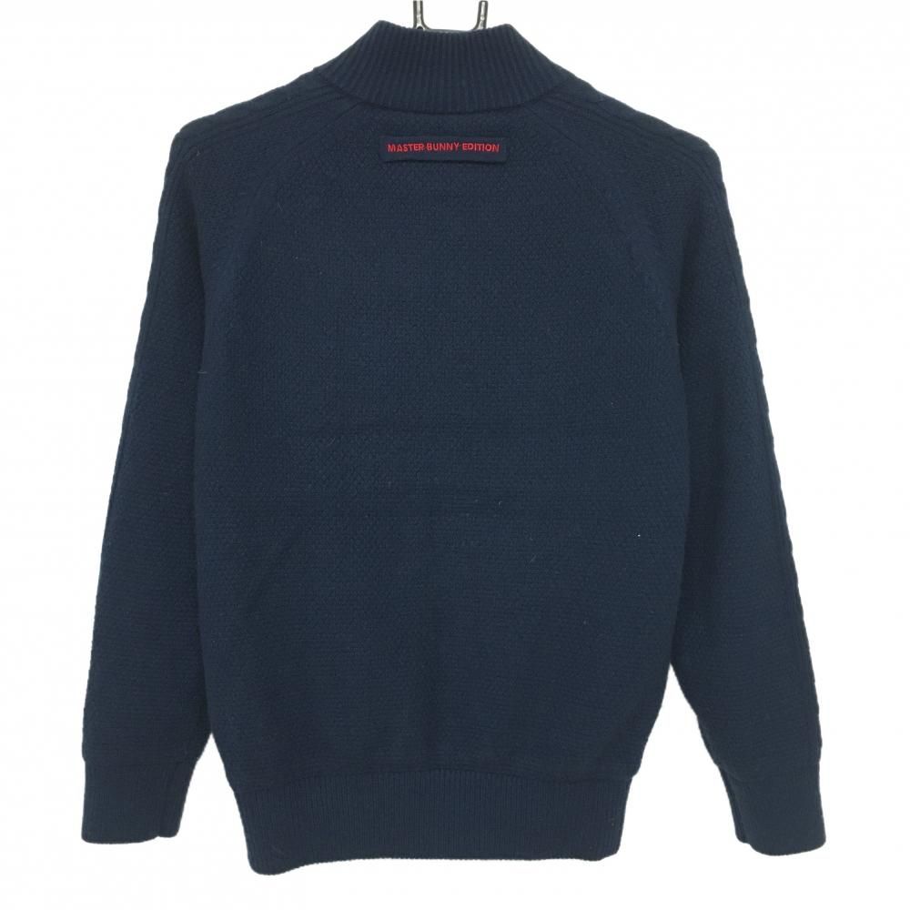 マスターバニー ニットジャケット ネイビー カシミヤ混 裏地付 レディース 0 S ゴルフウェア MASTER BUNNY EDITION
