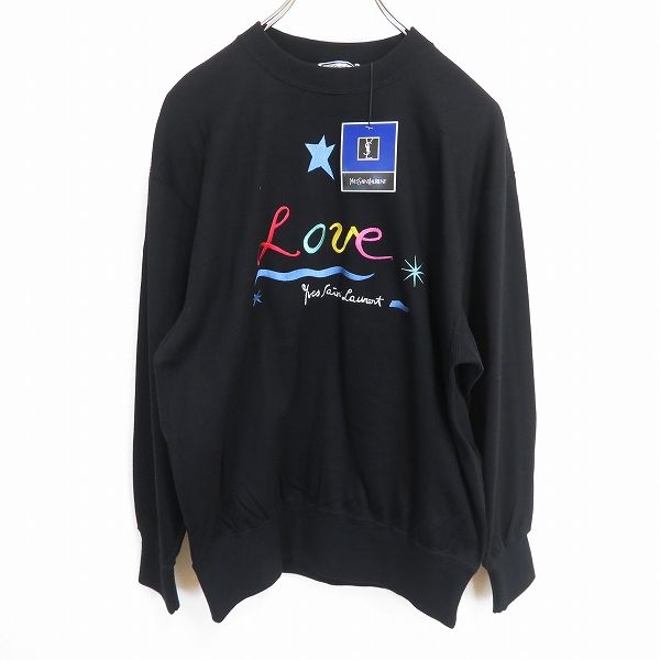 a イヴサンローラン Yves Saint Laurent トレーナー M 黒