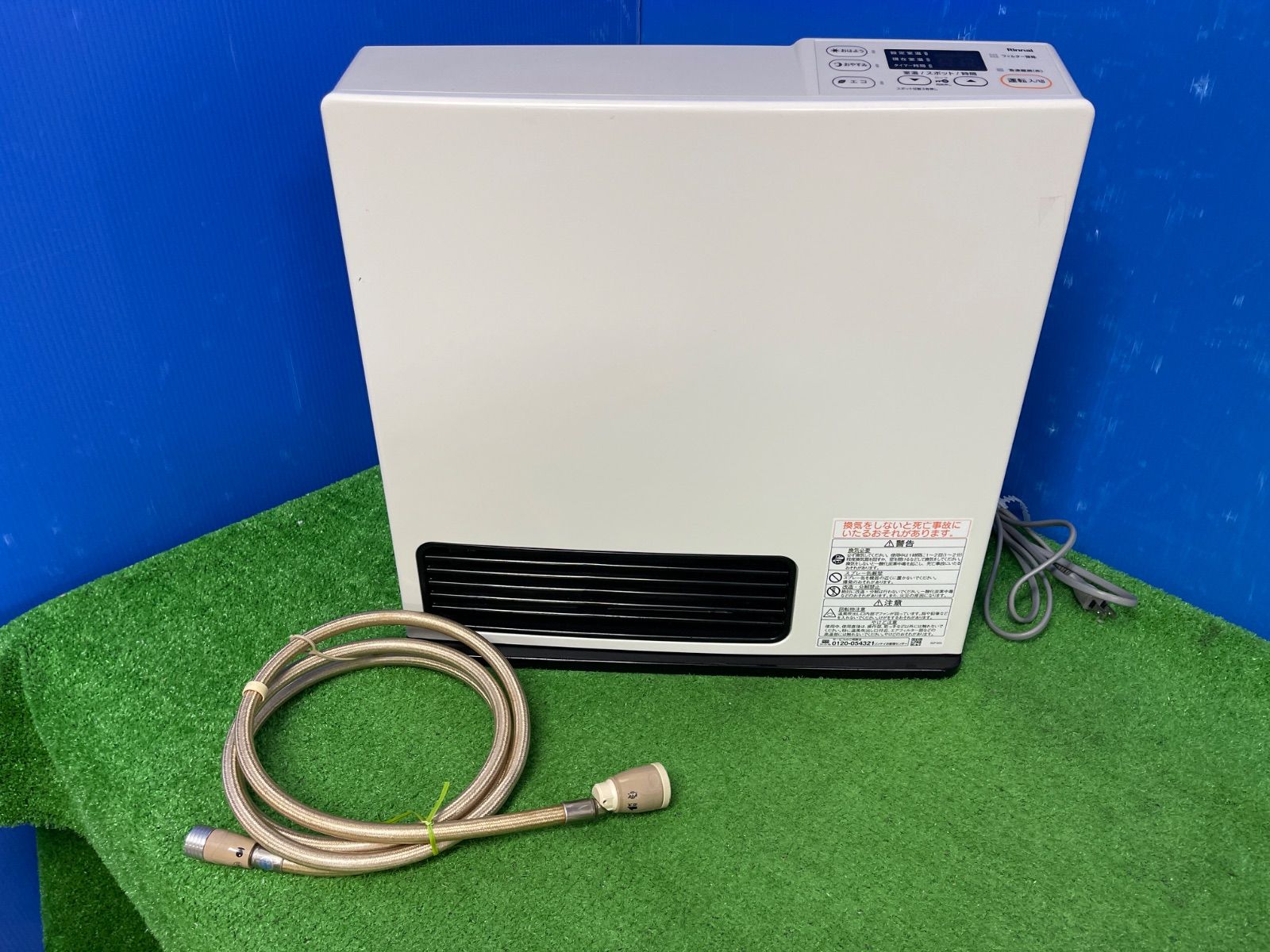 Y774 リンナイ ガスファンヒーター SRC-365E プロパンガスLPガス用 ガス線2M付 動作品 送料無料 保証付 2510