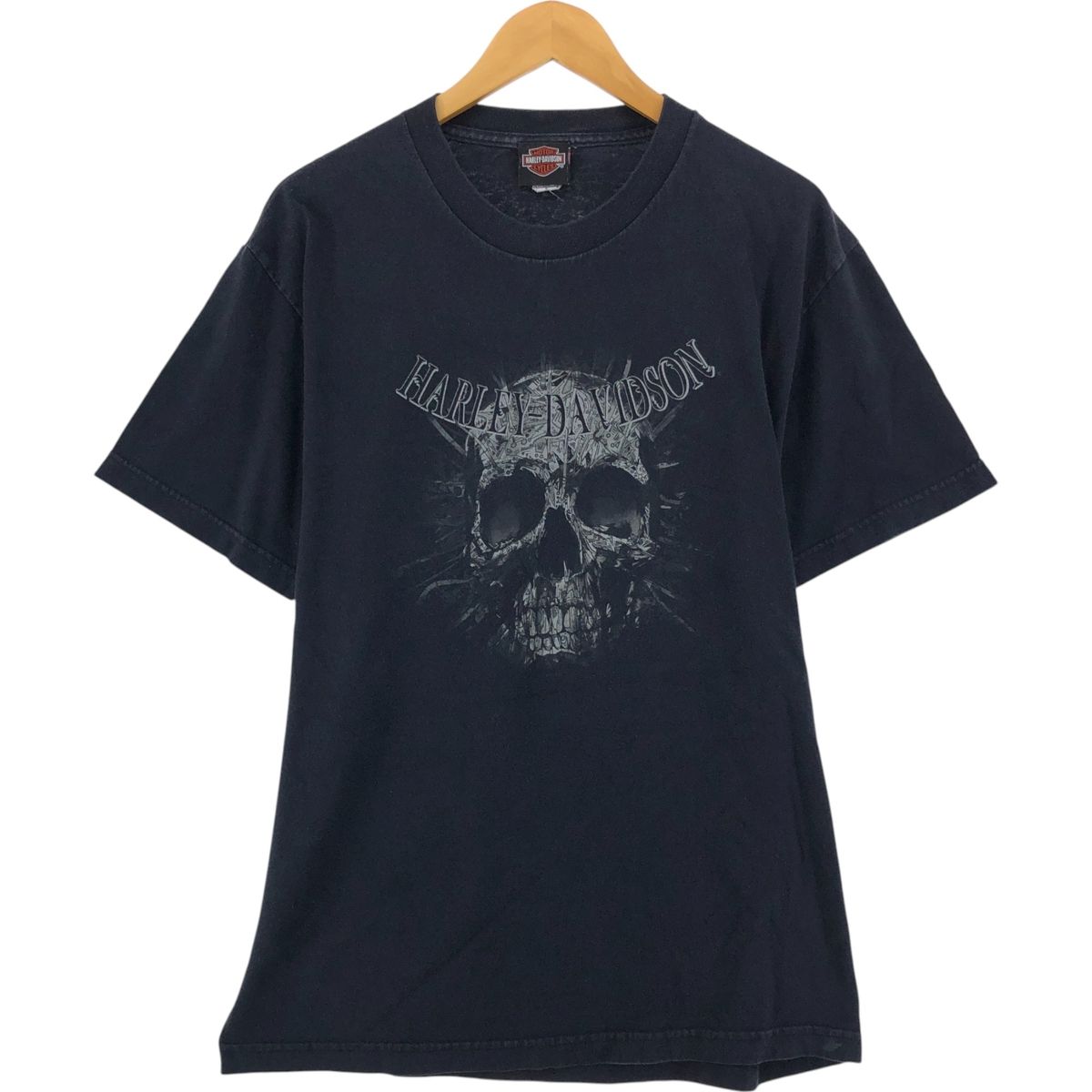 古着 ハーレーダビッドソン Harley-Davidson ドクロ柄 スカル柄 モーターサイクル バイクTシャツ メンズL相当|eaa538496
