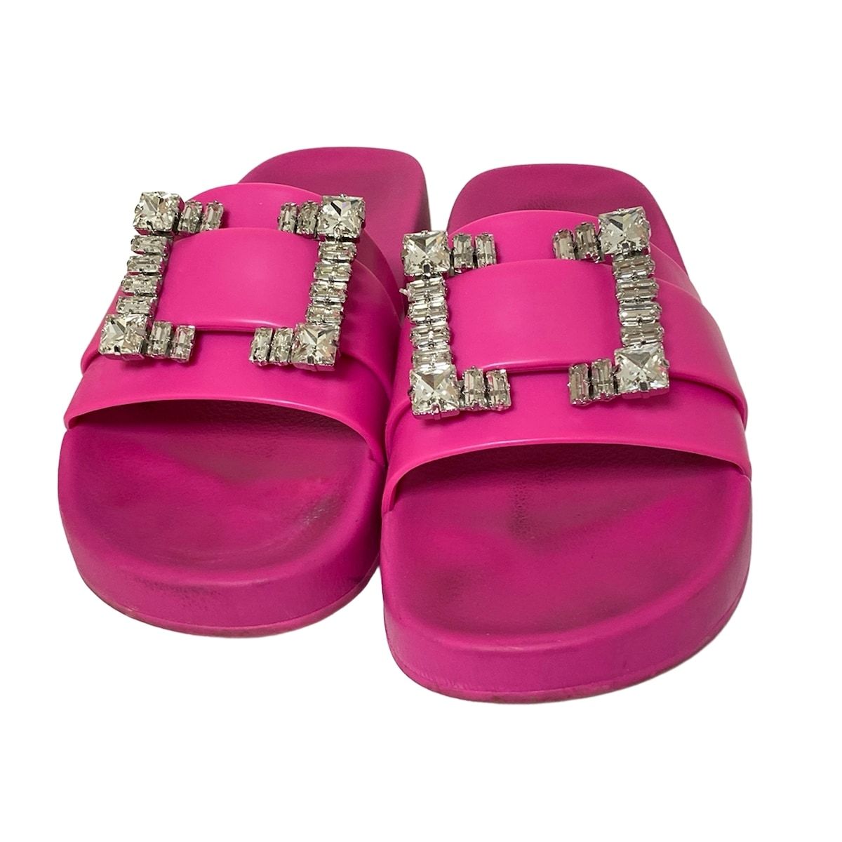 sergio rossi セルジオロッシ サンダル 37 レディース - ピンク ビジュー KIN-KAAI_COM