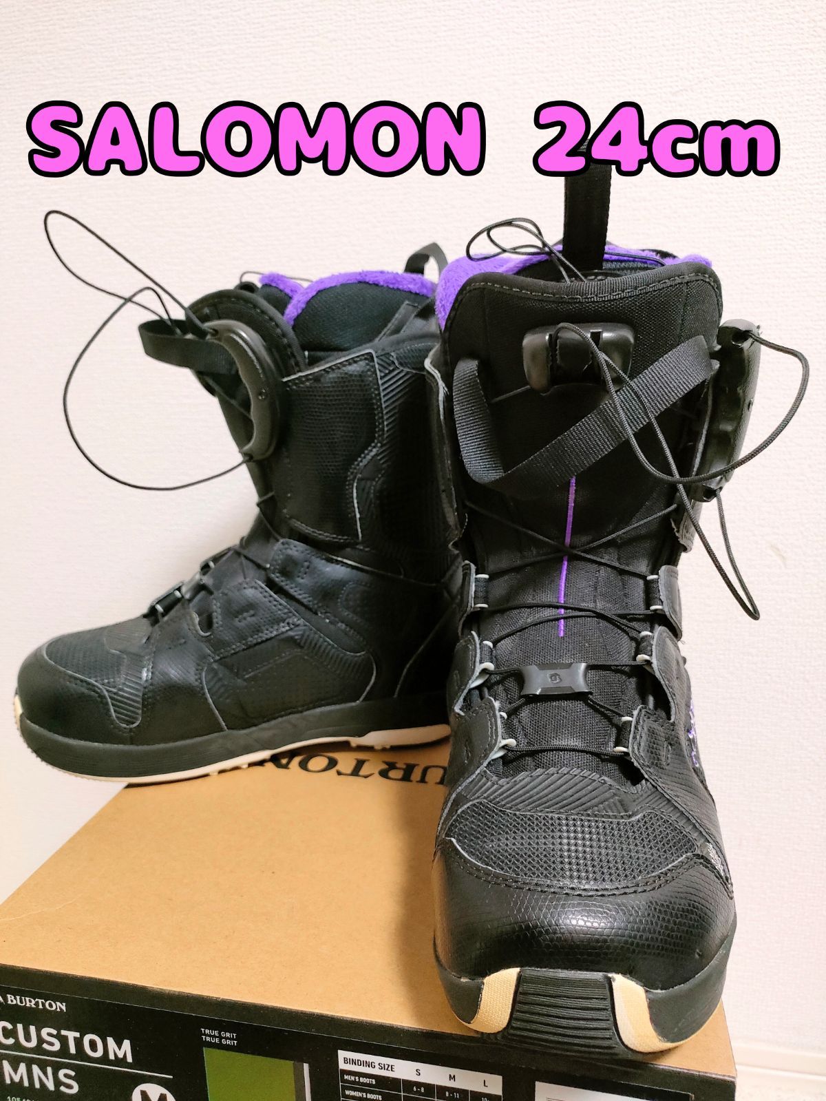 送料無料！SALOMON PEARL boa 24cm 訳あり - スノーボード