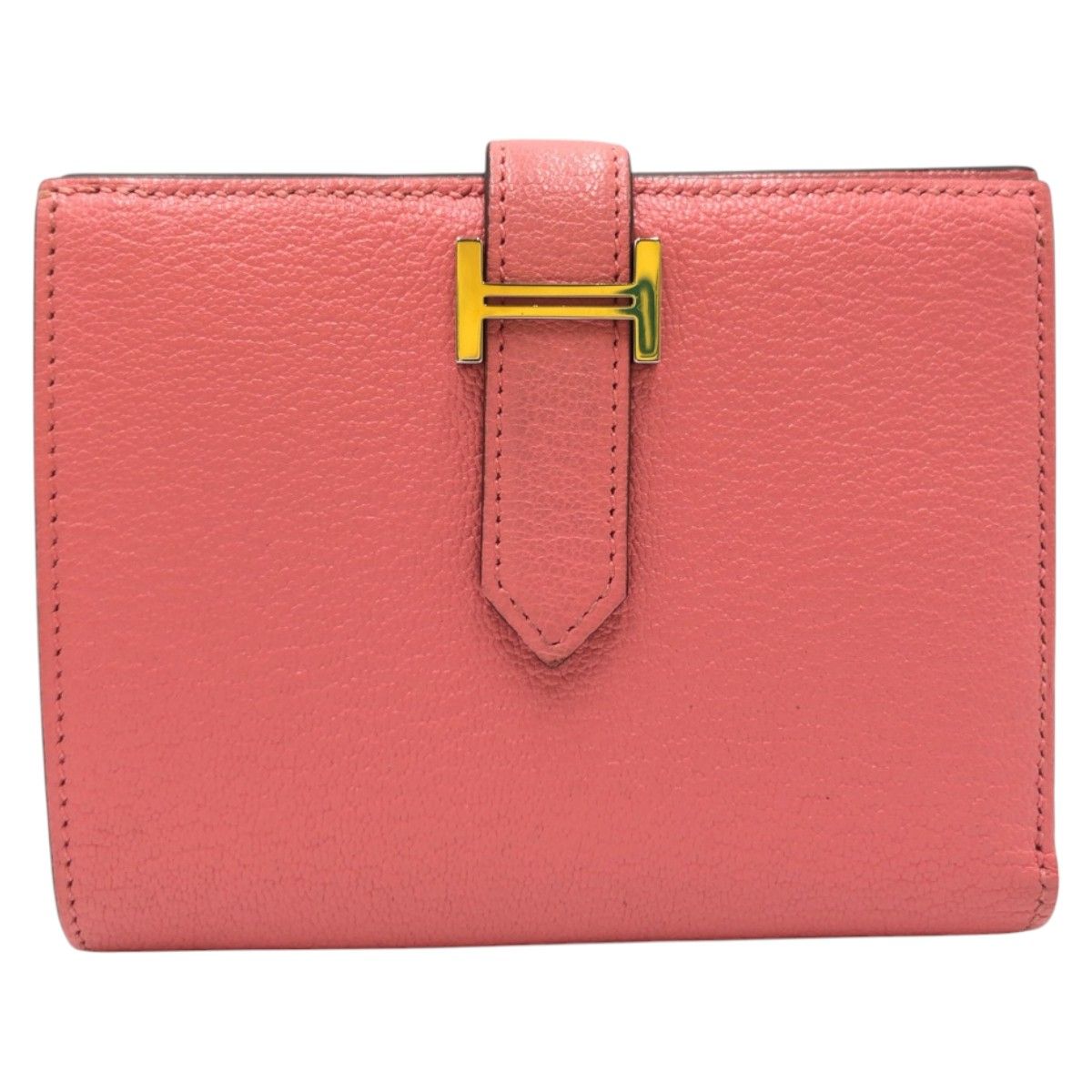 美品 HERMES エルメス べアンミニ ピンク ローズアザレ シルバー金具  