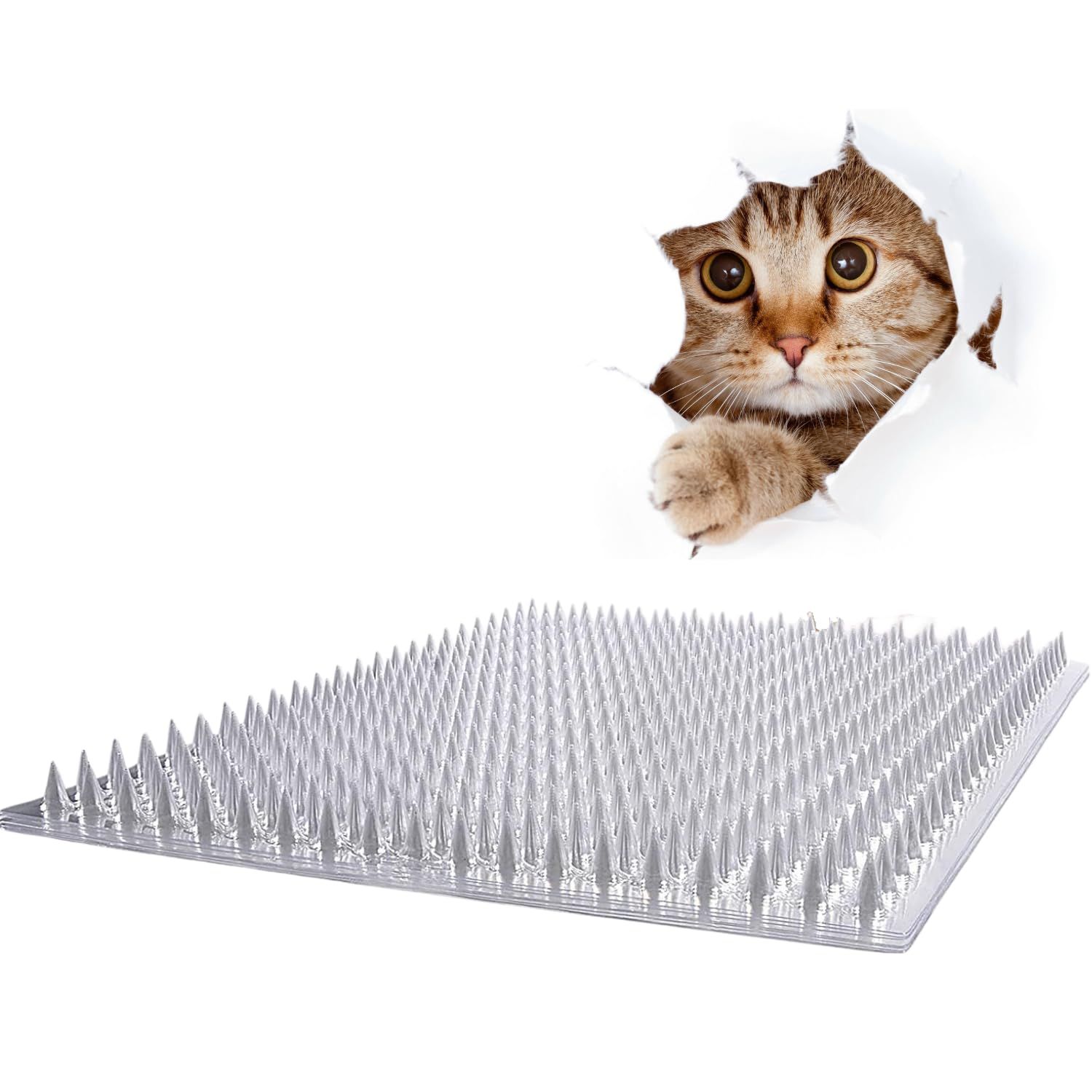 TIGHUG 愛猫 いたずら防止 猫よけ とげとげシート 透明 42×34cm