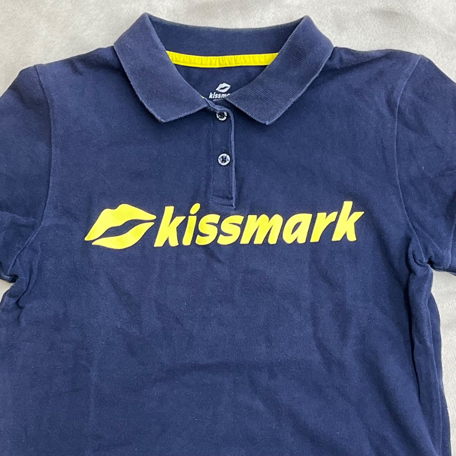 kissmark キスマーク ゴルフ ウェア ポロシャツ M 半袖 ネイビー