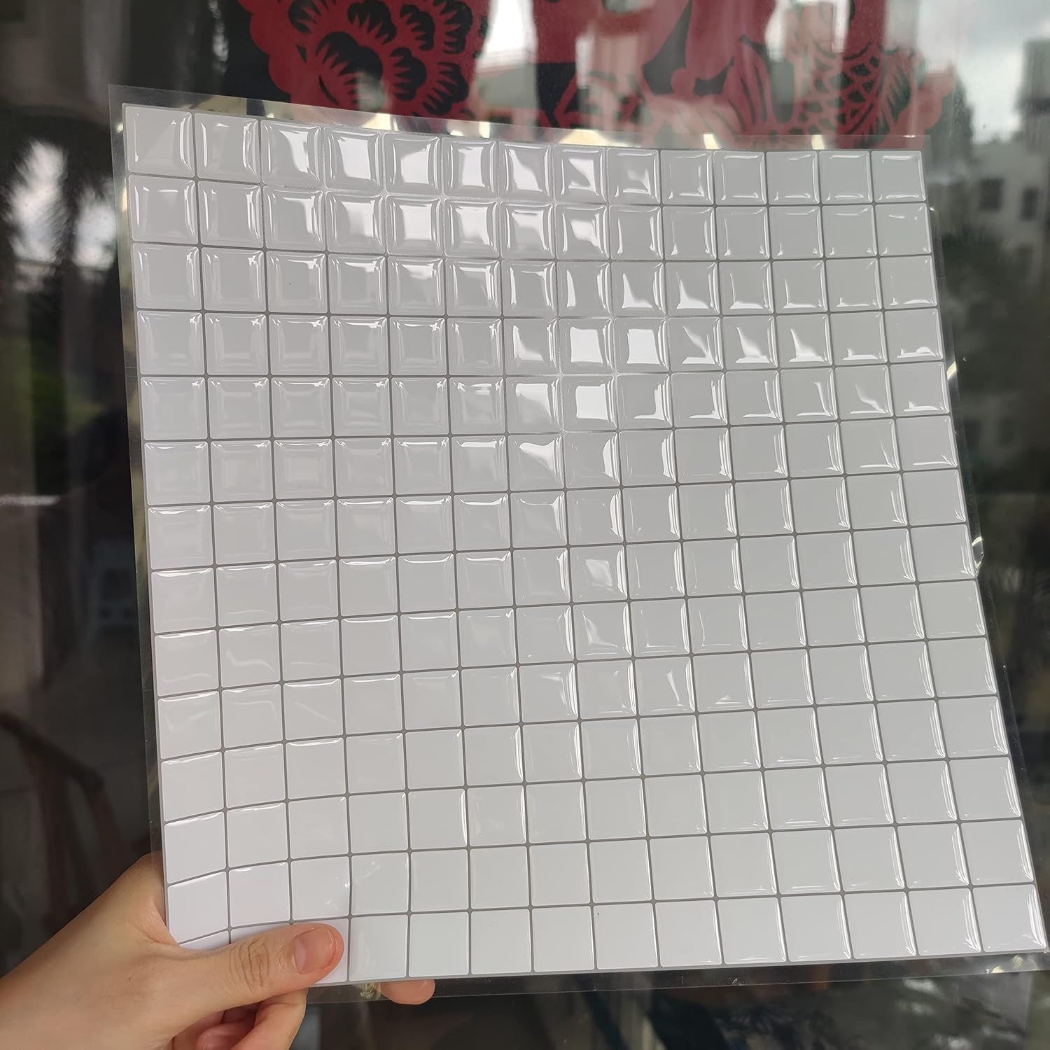 早い者勝ち 在庫セール】MORCART「超かわいいmini格子」タイルシール 防水