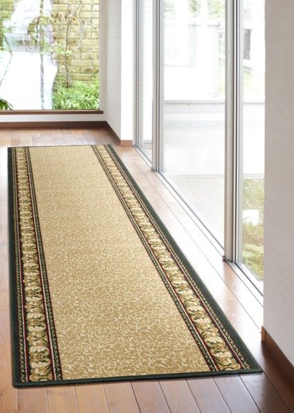 「アイラスIN」　洗える廊下敷き サイズ:約67×700cm グリーン