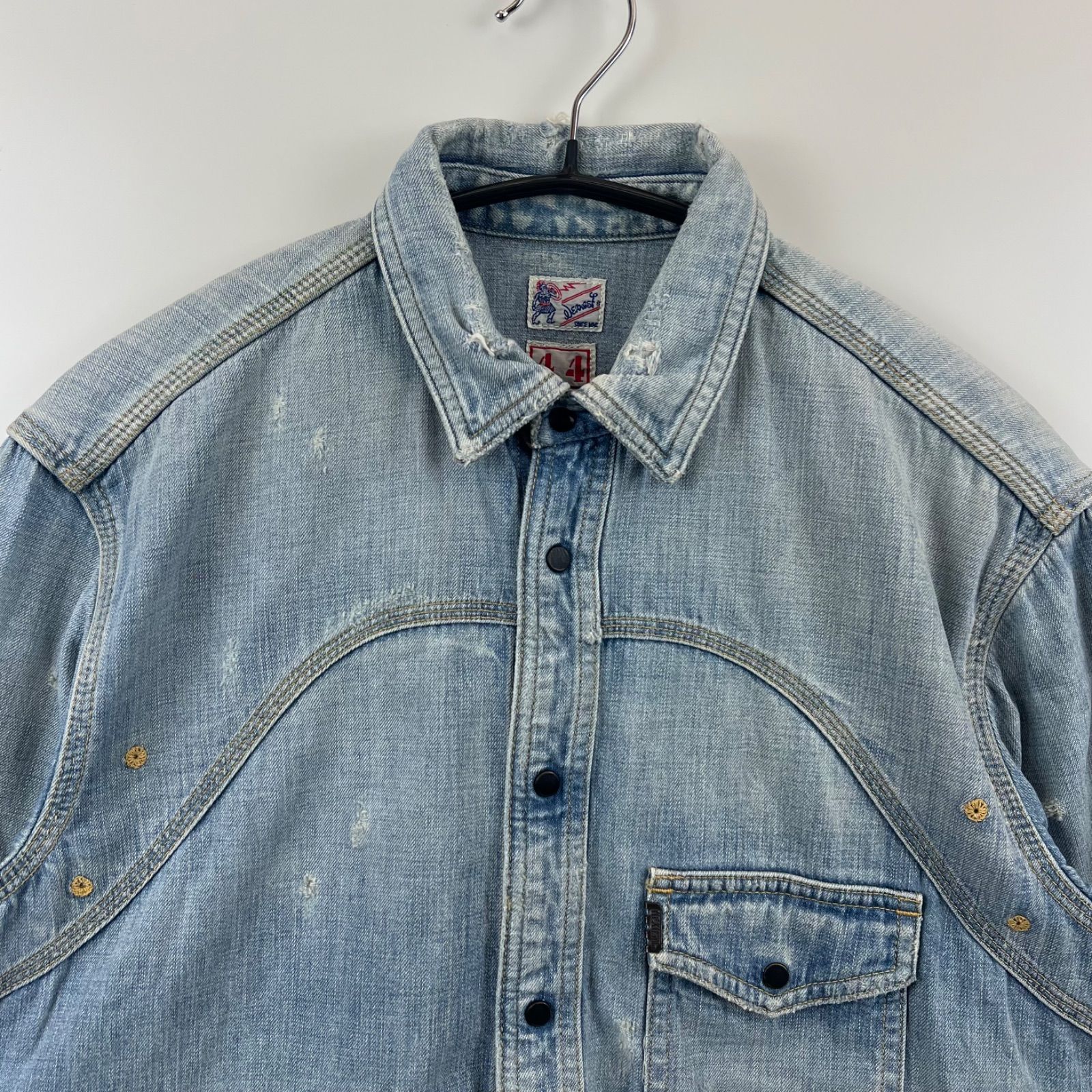 NEXUSⅦ デニムシャツ(サイズ46) G-STAR RAW シャツ BACK PAINT BOXY FIT SHIRT/バックプリント