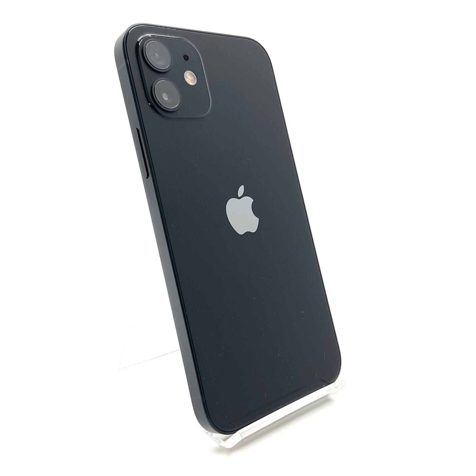 全額返金保証 最速発送 Apple iPhone 12 128GB ブラック au 白ロム 動作 済 82%