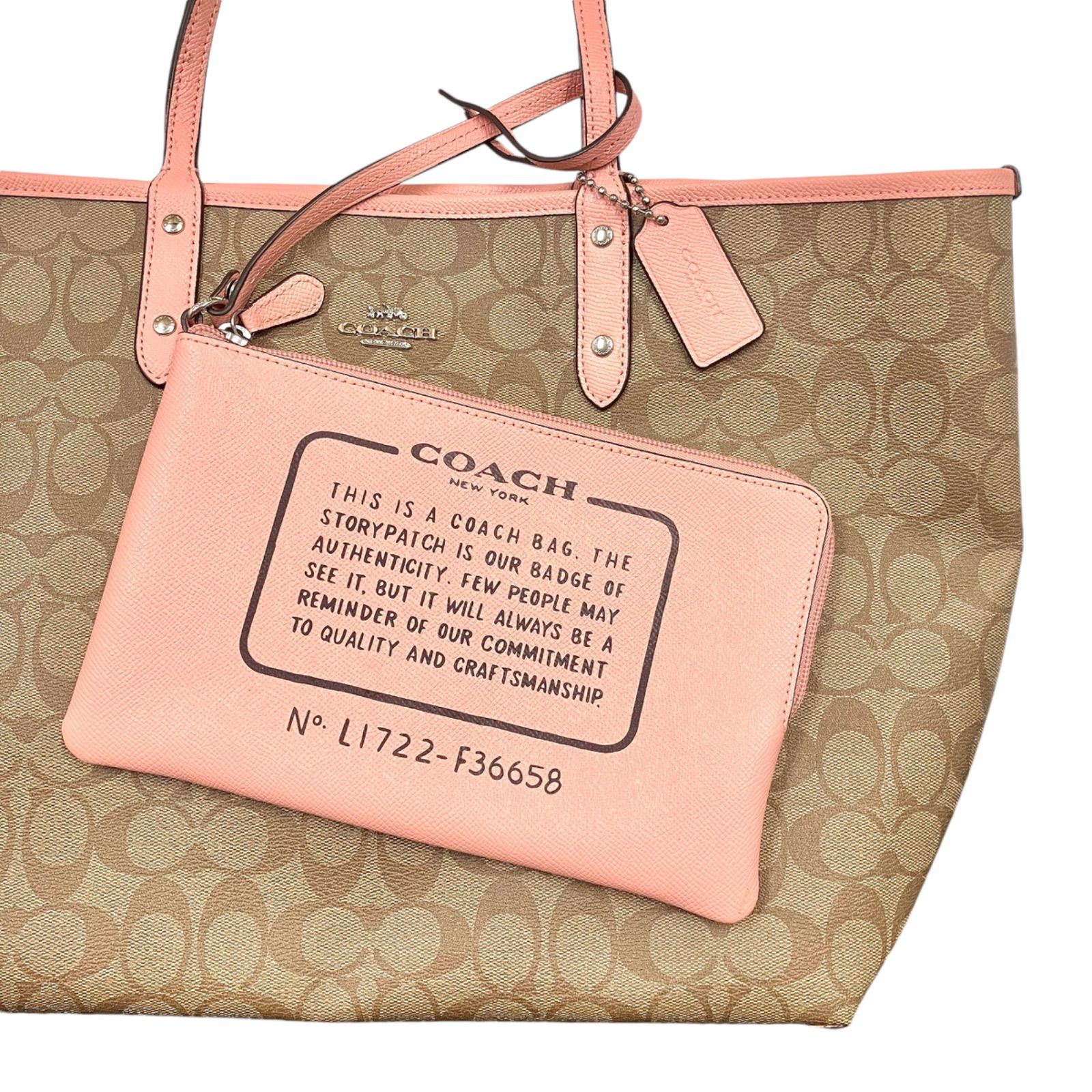 COACH トートバッグ リバーシブル コーチ リバーシブルトートバッグ 