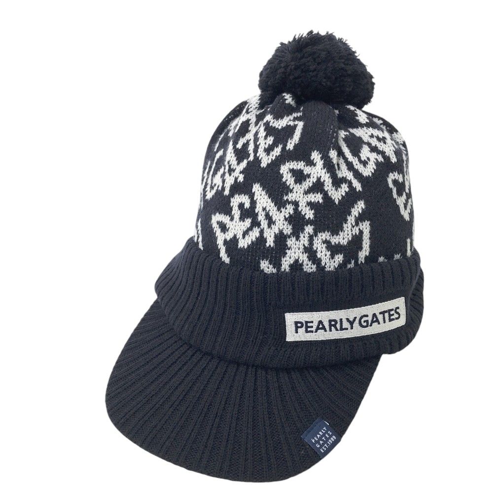PEARLY GATES パーリーゲイツ ニットキャップ 総柄 ネイビー系 FR 240101302538 ゴルフウェア ストスト