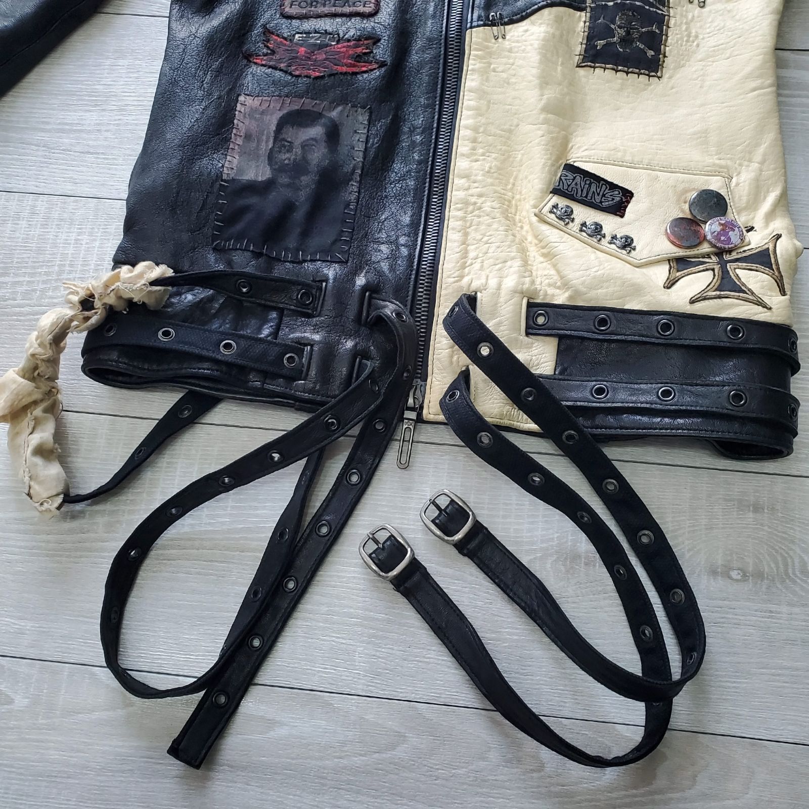 DIAMOND DOGS ダイアモンドドッグス□良品 2005年 USA製 ANARCHY RIDERS JACKET アナーキー ライダースジャケット  XS 一点物 羊革 リメイク USED加工 レザー 定価25万以上 - メルカリ