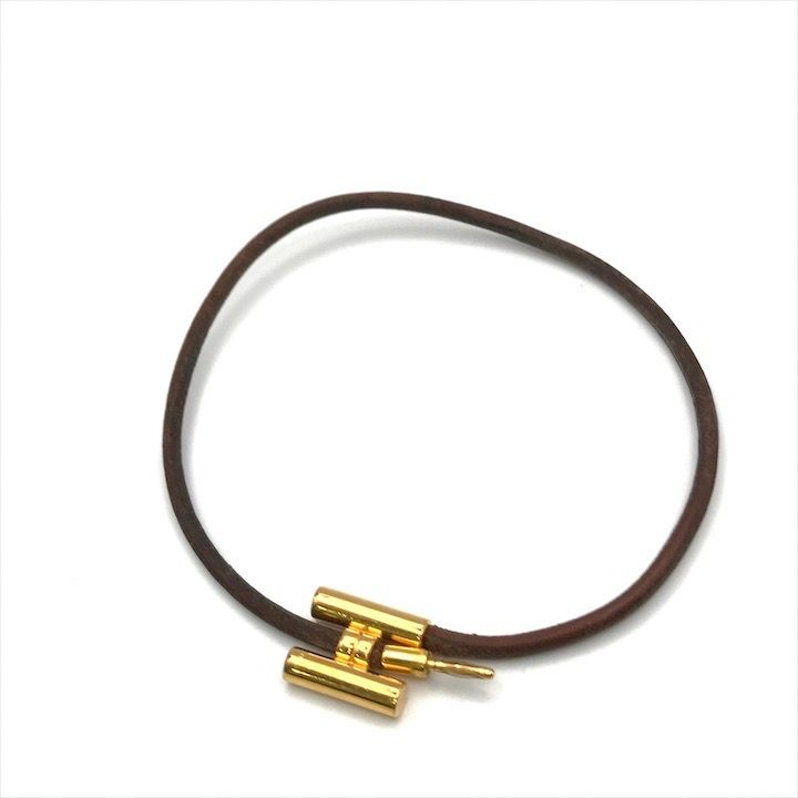 HERMES ブレスレット　バングル　革 良品 HERMES エルメス トゥル二ス バングル ブレスレット レザー