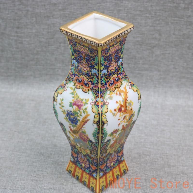 大清雍正蒔金琺瑯彩花鳥花口瓶 景徳鎮 陶磁器 装飾品 現代工芸品 美術品 置物 琺瑯彩蒔花鳥六方花瓶 景徳鎮 陶磁器 装飾品 工芸品 置物 - メルカリ