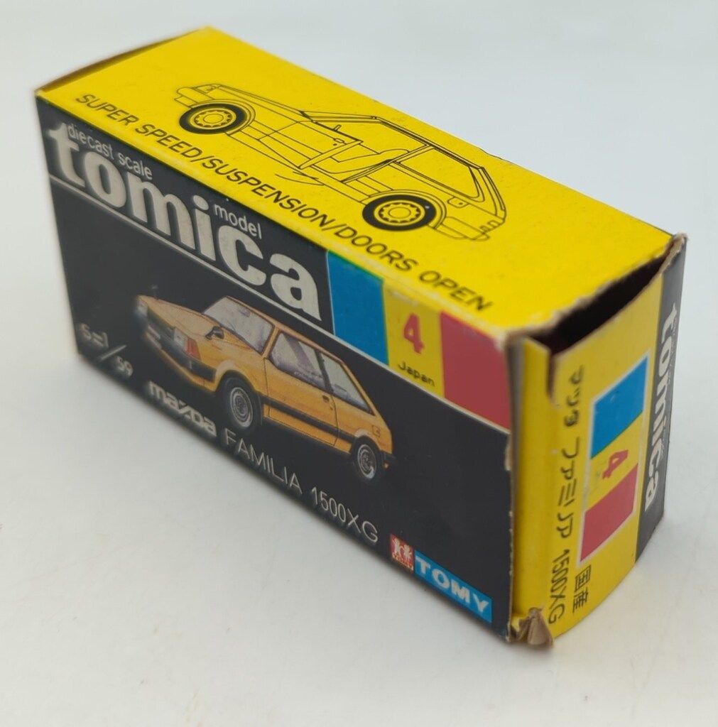 トミー トミカ黒箱日本製 マツダ ファミリア 1500XG/赤 銀タンポ