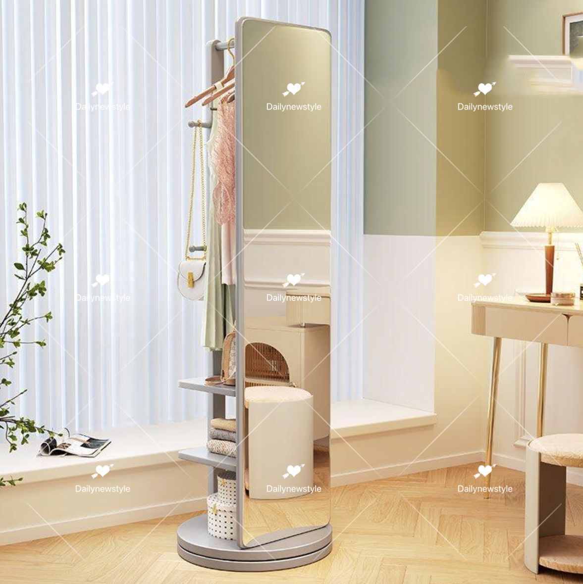 楽天市場】姿見 ミラー付きハンガーラック ハンガーラック 全身鏡