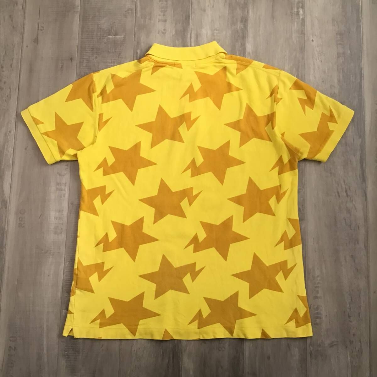 A BATHING APE　スターポロシャツ BAPE スター ポロシャツ Lサイズ a bathing ape BAPE sta エイプ