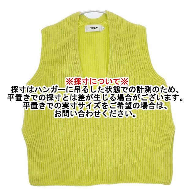 JOHN MASON SMITH オーバーサイズVネックニット ノースリーブ ウール ベスト イエロー レディース ジョンメイソンスミス【中古】5-1009T∞ JOHN MASON SMITH オーバーサイズVネックニット ノースリーブ ウール