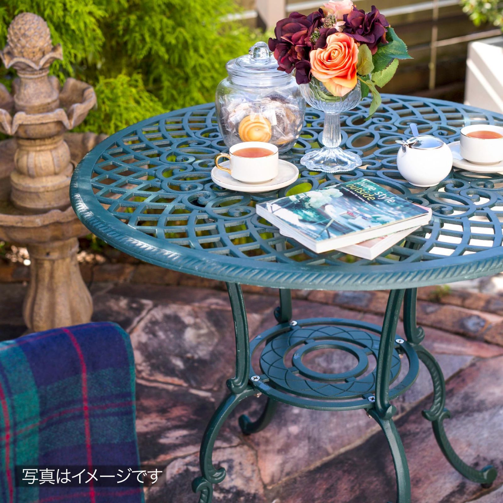 数量 ガーデンテーブル アルミニウム ガーデンテーブル IGF フロール パラソル穴あり タカショー IGF-T05