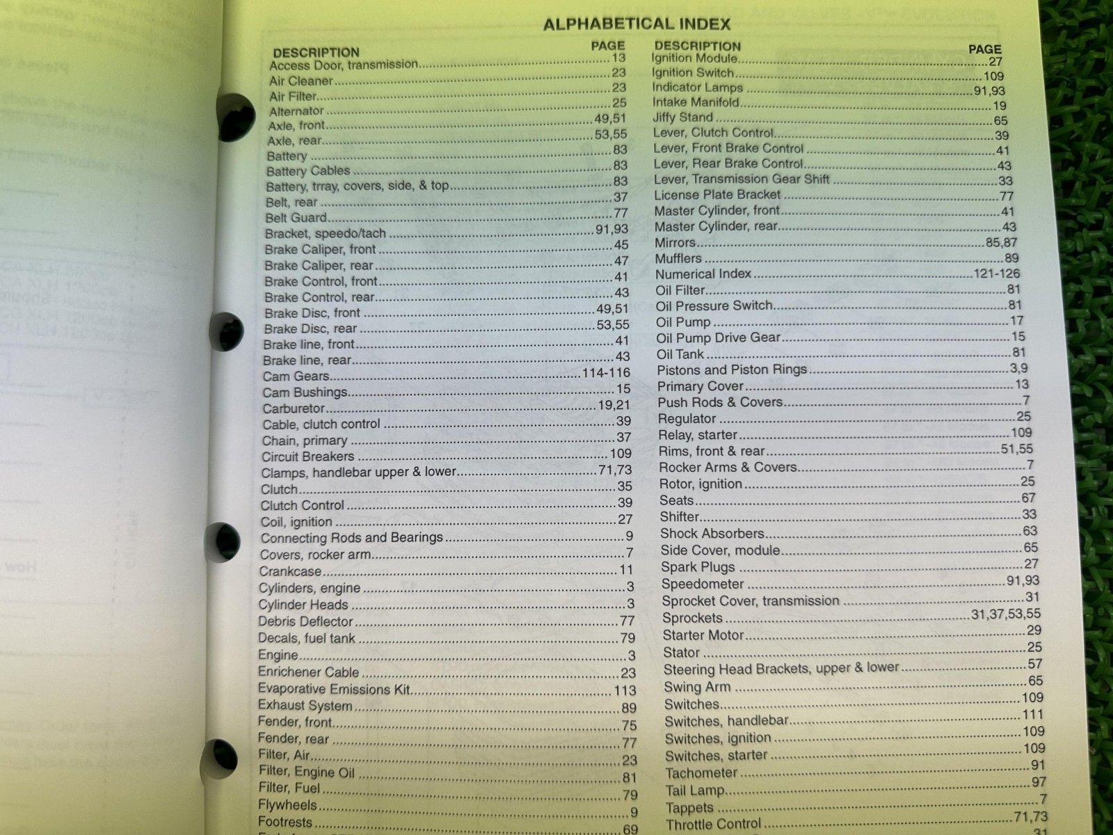 XLH パーツリスト 英語版 ハーレー 正規 バイク 整備書 スポーツスター 1997年XLHモデル パーツカタログ 車検 パーツカタログ aW