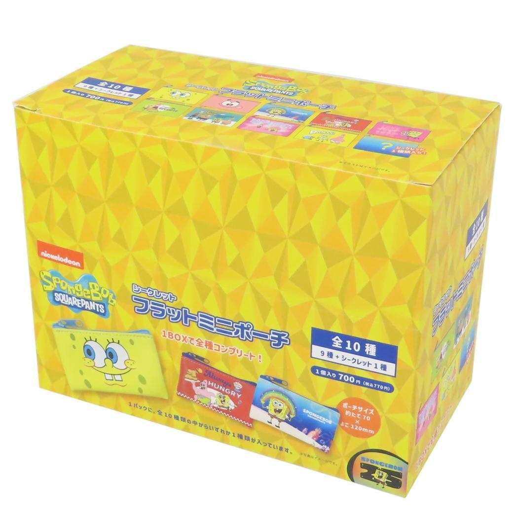 スポンジボブ ミニポーチ シークレットフラットミニポーチ 全10種 10個入セット ティーズファクトリー コレクション雑貨 まとめ買い キャラクター グッズ