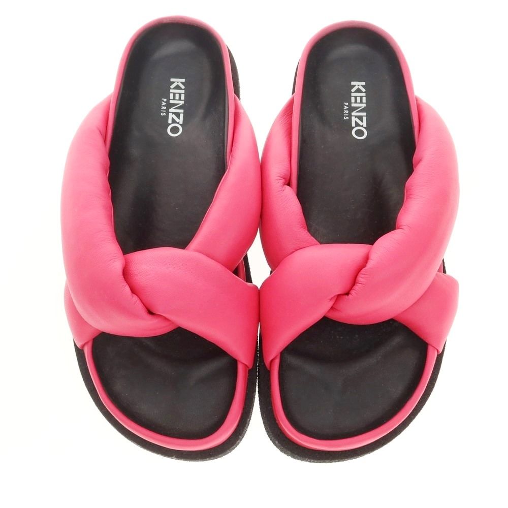 中古】ケンゾー KENZO クッション コンフォート サンダル ピンクx  